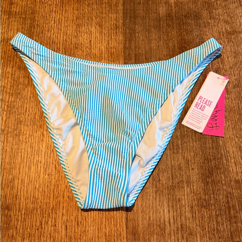 Women’s Aqua Stripe Bikini Bottom - Lilly Pulitzer